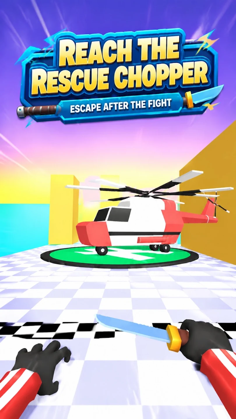Mobile game rescue helicopter finish scene
